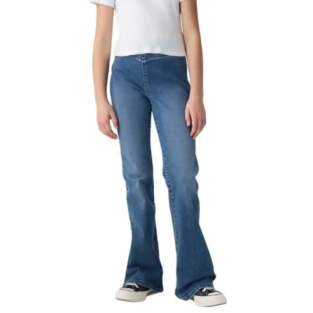 GAP Kids High Rise Crossover Flare Jeans in Medium Wash size 14 NWT